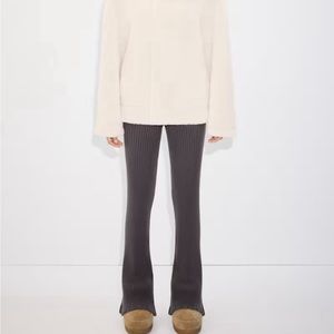 Mango ribbed flared trousers size medium